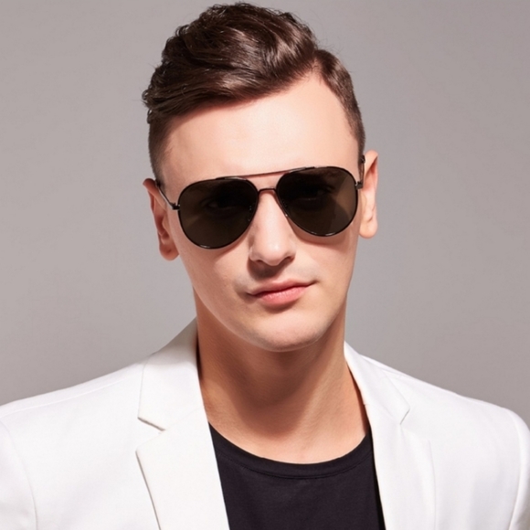 #BA New Men's Womens Unisex Aviator Sunglasses Black - Picture 1 of 3